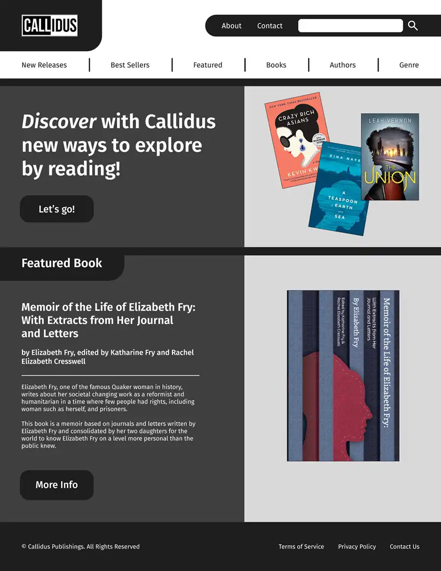 Callidus Publishings website home page