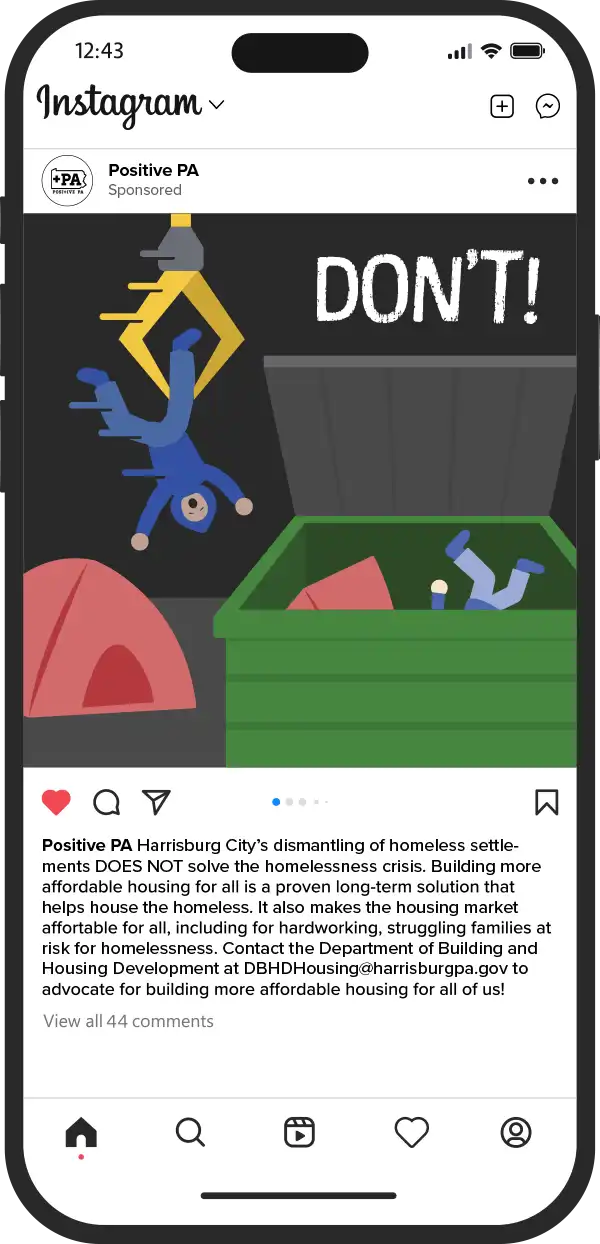 Homelessness campaign Instagram v1