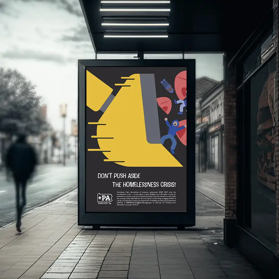 Homelessness campaign poster mock