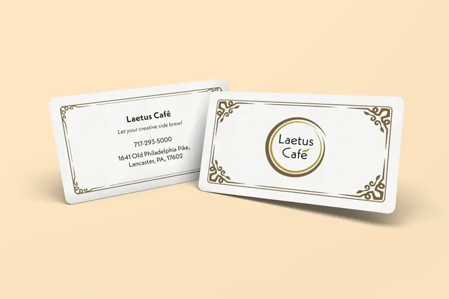 Laetus Café business card