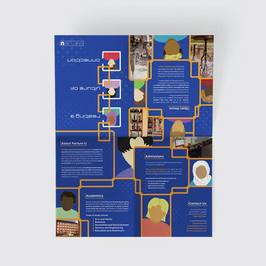 University promo folder layout